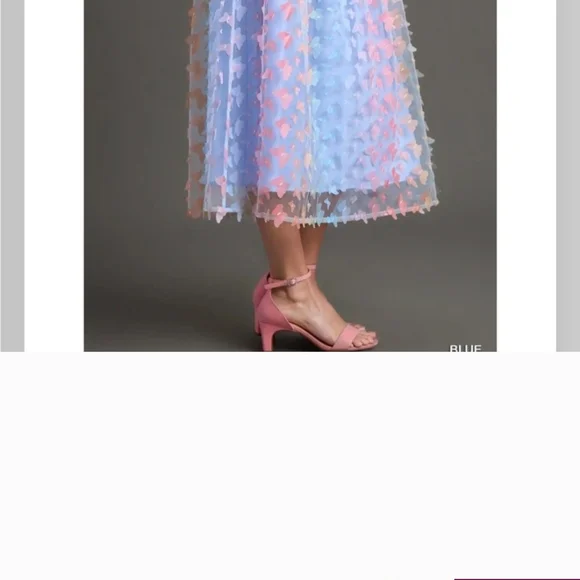 Umgee Multicolor Butterfly A-Line Skirt Perfect For Spring! NWT SIZE SMALL - Picture 7 of 9